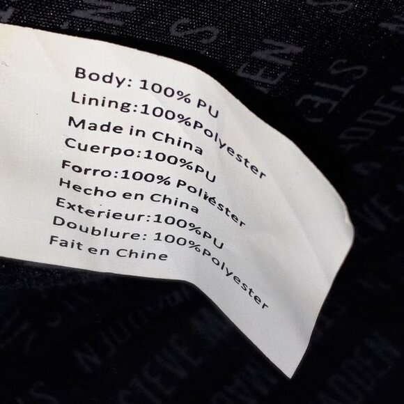 Steve Madden Brown Faux Leather Mini Satchel Bag With Crossbody Strap - Picture 11 of 15